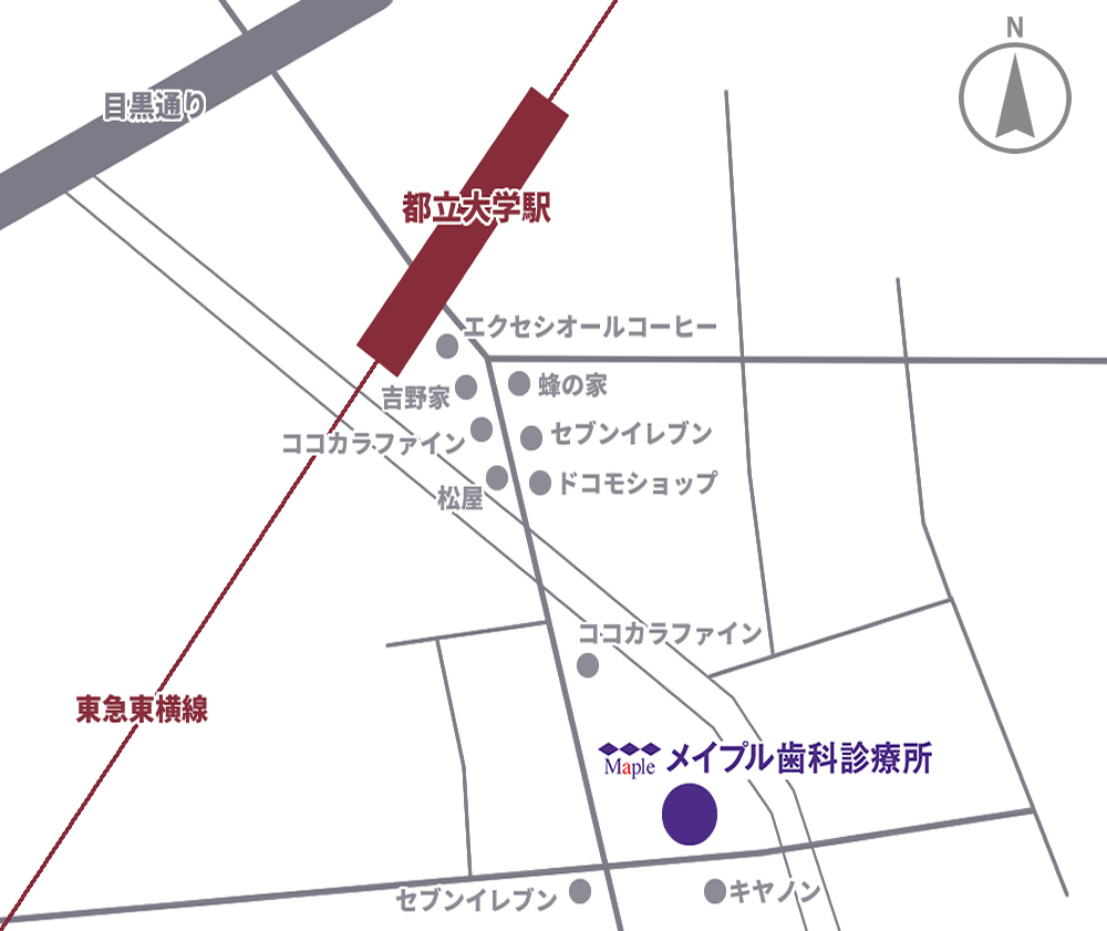 メイプル歯科診療所／簡易案内図